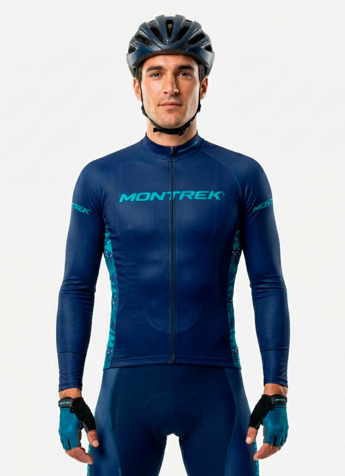 Maillot de Ciclismo para Hombre - Blue Premium Manga Larga - Montrek