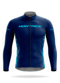 Maillot de Ciclismo para Hombre - Blue Premium Manga Larga - Montrek