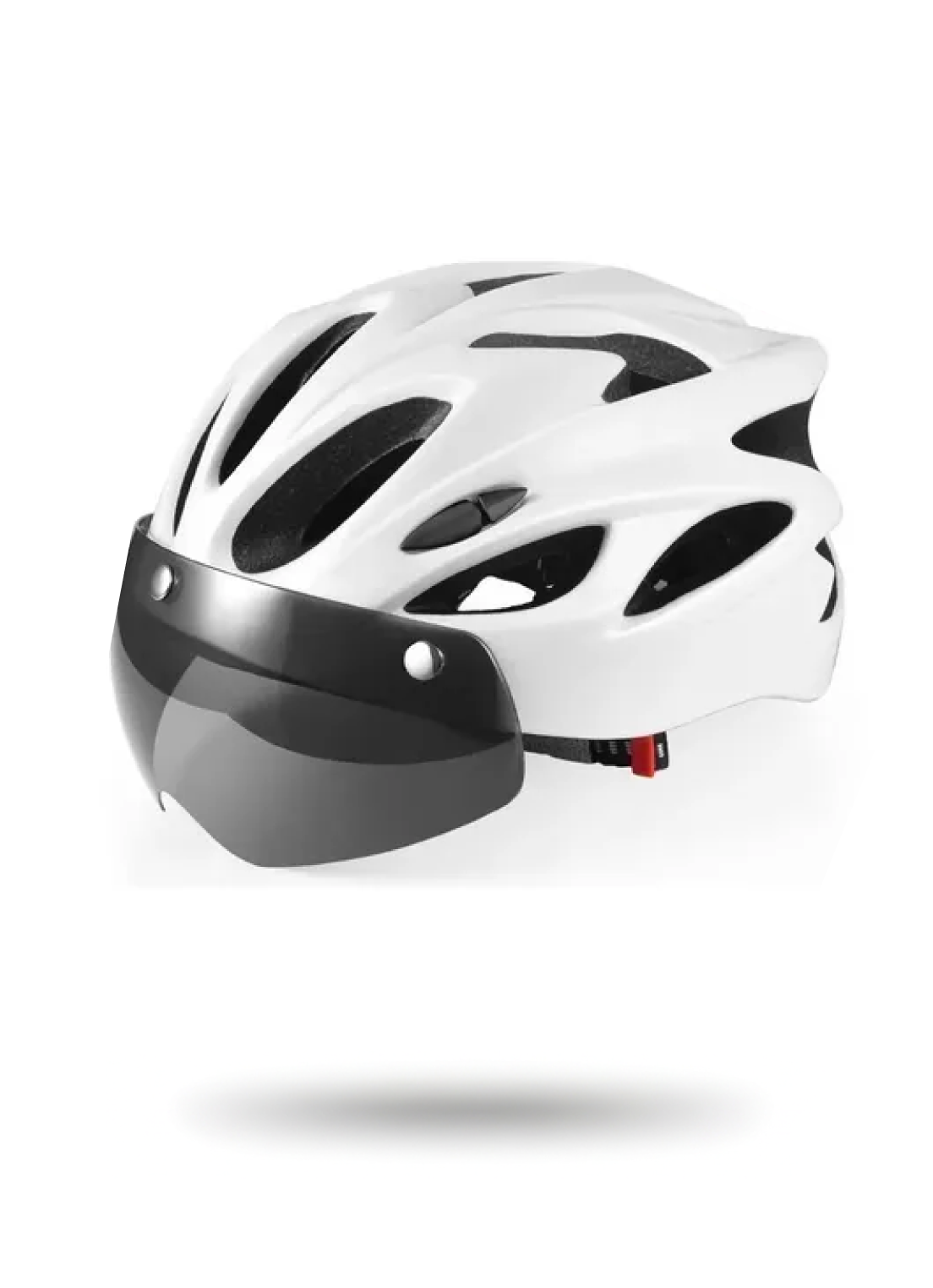 Casco de Ciclismo Premium Visor Imantado - Blanco