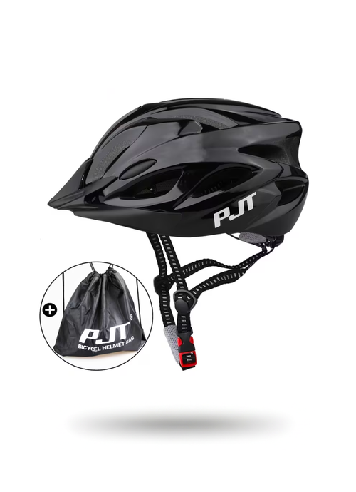 Casco de Ciclismo - Blanco y Negro PJT