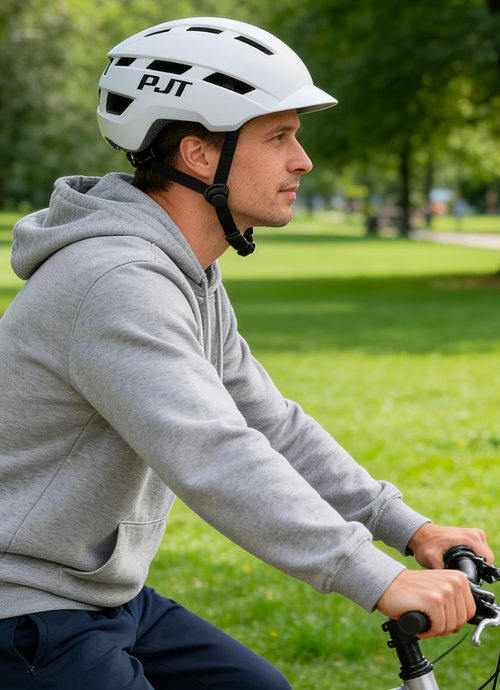 Casco de Ciclismo con Ala Integrada - Blanco