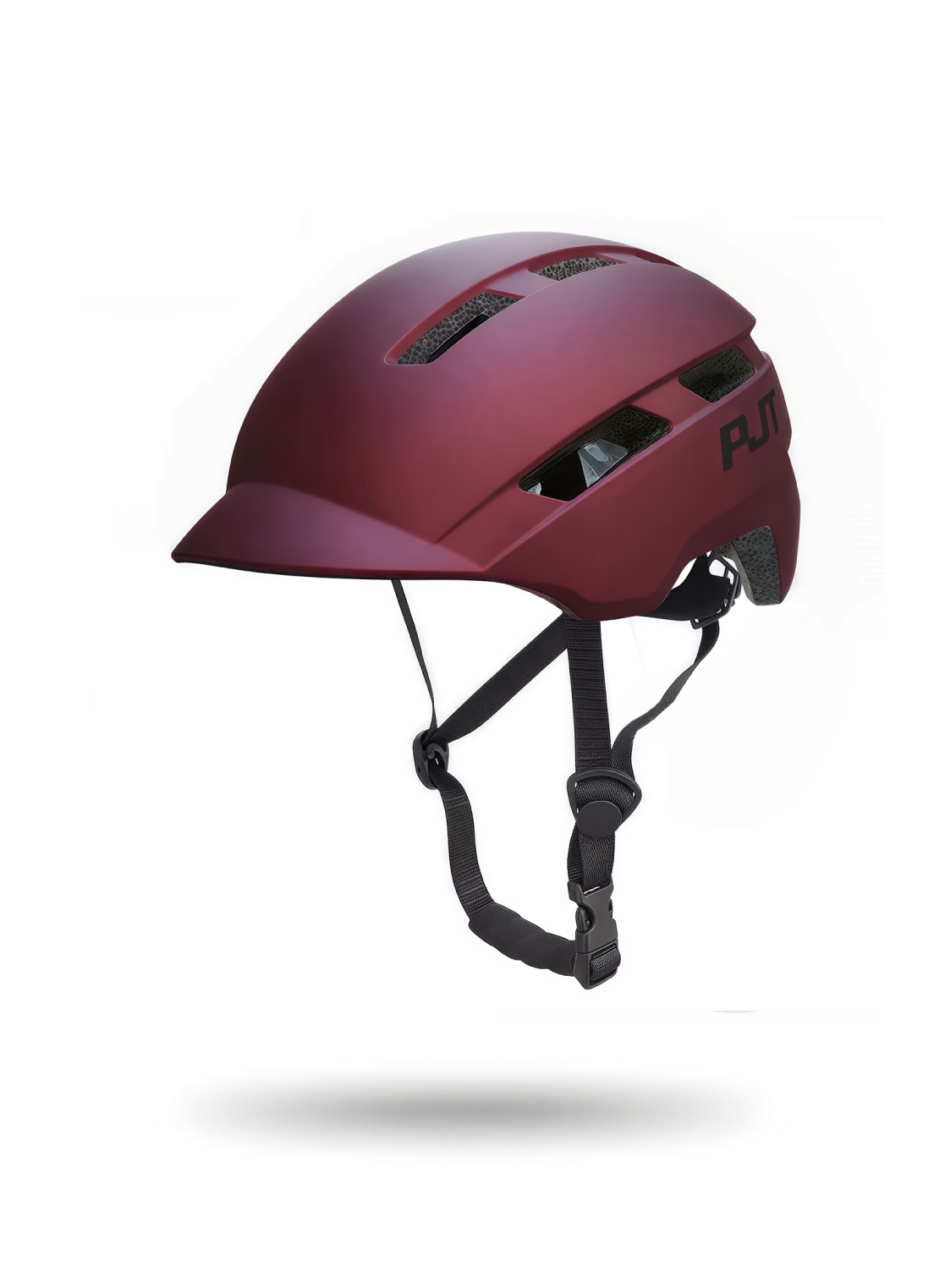 Casco de Ciclismo con Ala Integrada - Vino Tinto