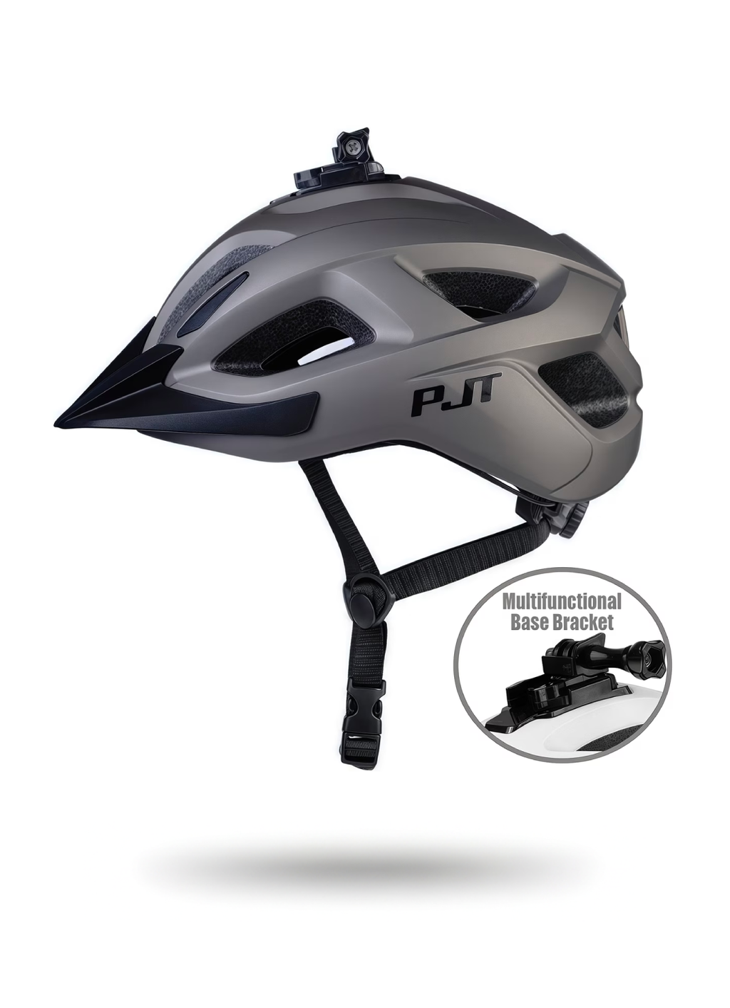 Casco de Ciclismo con Sujetador de camara - Titanio