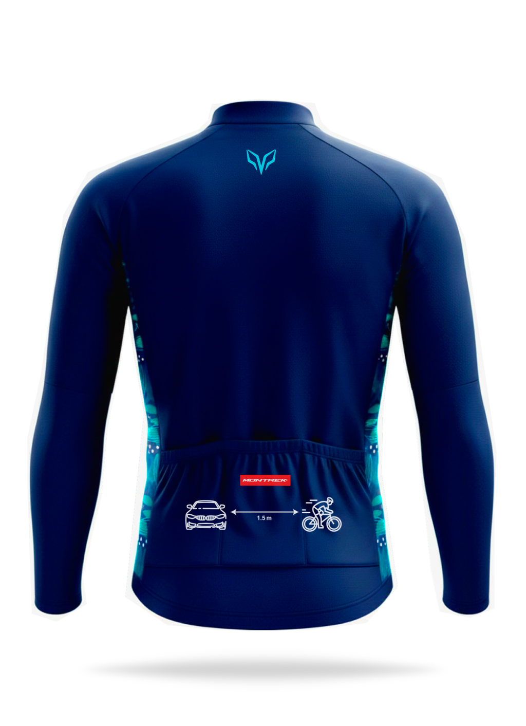 Maillot de Ciclismo para Hombre - Blue Premium Manga Larga - Montrek